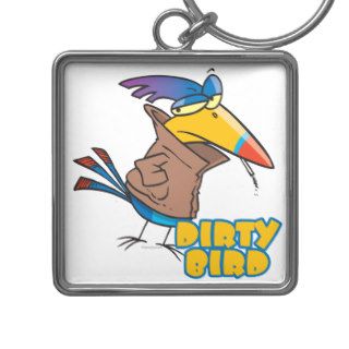funny dirty bird naughty toucan cartoon keychain