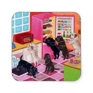 Labrador Kitchen Party Painting Stickers