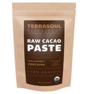 Raw Cacao Paste/Liquor (Organic), 16 ounce  Cocoa Paste  Grocery & Gourmet Food