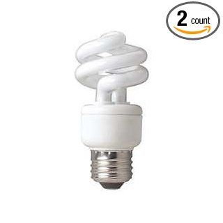LumaPro 12T269 CFL, 9W, Spiral, T3 3/8 Dia., Medium Compact Fluorescent Bulbs