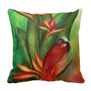 Birds Of Paradise Art Designer Pillow