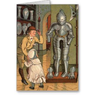 "Knight in Armour" Vintage Illustration Greeting Cards