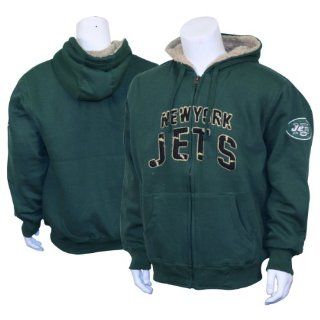 NFL Sherpa Lined Full Zip Hooded Jackets   New York Jets   Small  Sports Fan Outerwear Jackets  Sports & Outdoors