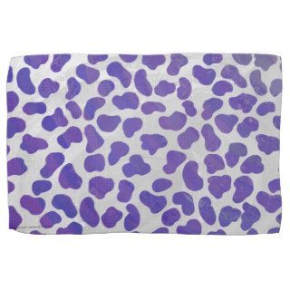 Dalmatian Purple and White Print Hand Towels
