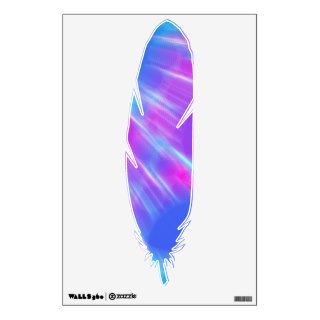 Unfocused Blue Pink and Purple Feather Wall Decal
