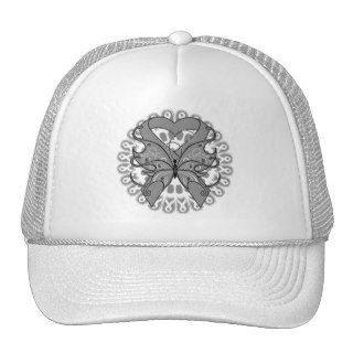 Asthma Butterfly Circle of Ribbons Mesh Hat
