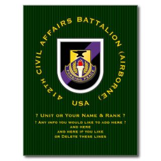 412th CA Bn   Airborne Post Card