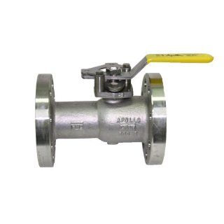 Apollo 87A 700 Series Stainless Steel Ball Valve, Inline, Standard Port, Class 300, Lever, 2 1/2" Flanged Household Rough Plumbing Valves