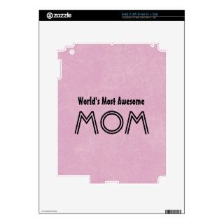World's Most Awesome Mom PINK Background Gift Item iPad 2 Skin
