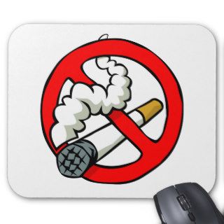 Cartoon No Smoking Sign Mouse Pad