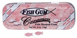 Fish Gum Pocket Tin   Sugar Free   Cinnamon   8 Pack 