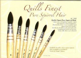 Dynasty Pure Squirrel Quills Series 303   Size 2  Artists Quill Paintbrushes 