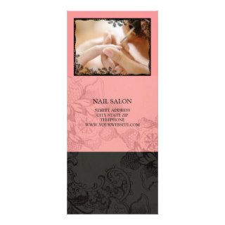 Nail Salon Services Price List Personalized Rack Card
