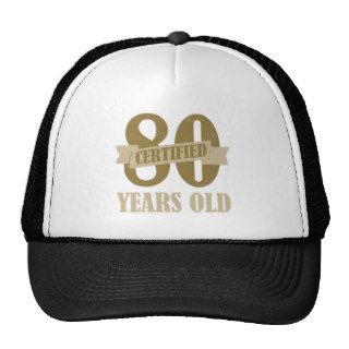 Certified 80th Birthday Gag Gifts Mesh Hats