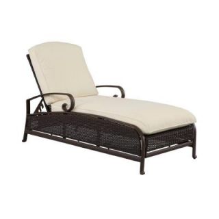 Martha Stewart Living Cedar Island All Weather Wicker Adjustable Patio Chaise Lounge with Bare Cushion DY4035 C B