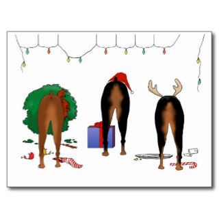 Nothin' Butt A Doberman Christmas Post Cards
