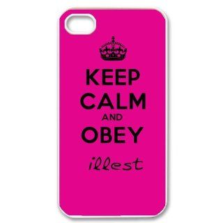 Custom Keep Calm And Obey Illest Cover Case for iPhone 4 4s LS4 307 Cell Phones & Accessories