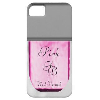 Pink Girly Personalized Nail Varnish Design Cases iPhone 5 Covers