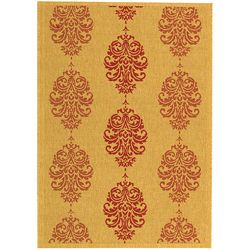 Indoor/ Outdoor St. Martin Natural/ Red Rug (6'7 x 9'6) Safavieh 5x8   6x9 Rugs