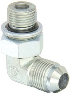 Eaton Aeroquip GG308 NP08 18 90 Degree Male to Male Straight Thread Connector, Metric, JIC 37 Degree & Metric End Types, Steel, 1/2 JIC(m) x M18(m) End Size, 1/2" Tube OD Flared Tube Fittings