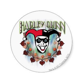 Harley Quinn   Face and Logo Sticker