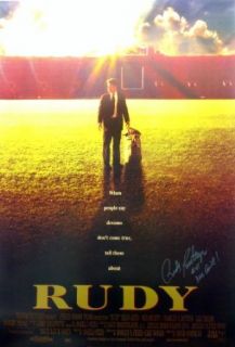 Rudy Ruettiger Autographed/Signed "Rudy" Movie Poster with 'Never Quit' Special Inscription Rudy Ruettiger Entertainment Collectibles