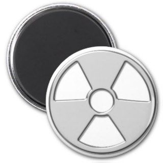 Cool Metallic Radioactive Radiation Symbol Magnets