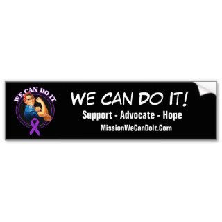 Pancreatic Cancer Rosie The Riveter   We Can Do It Bumper Sticker