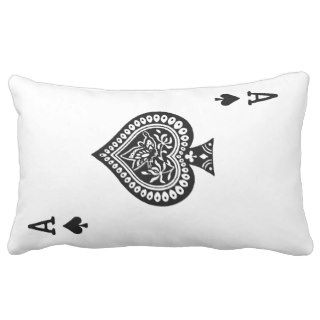 Ace of Spades Playing Card Pillow (Blue back)