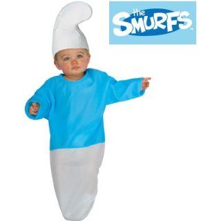 New Baby The Smurfs Bunting Costume And Hat Newborn 0 9 Clothing