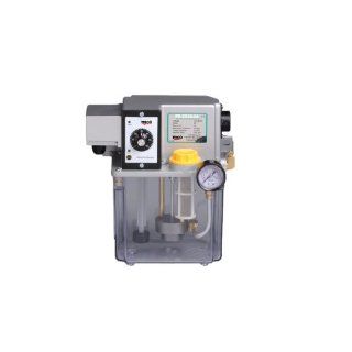 Trico PE 2202 15 Central Lubrication Automatic Cyclic Pump with Pressure Gauge, 2L Reservoir Capacity, 15 cc per cycle Output, 0 60 minute Interval Time, 110V Industrial Lubricants