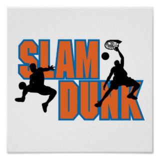 slam dunk basketball design poster
