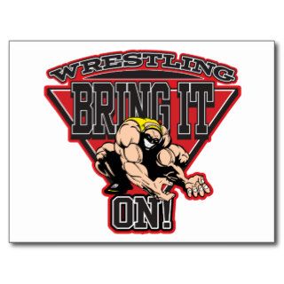 Wrestling Bring It On Post Cards