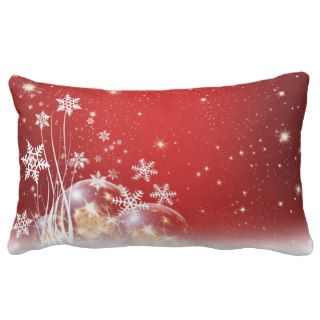 Red and White Holiday Christmas Bauble Design Pillows