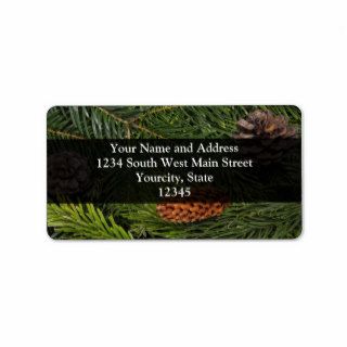 Pine Cones and Branches Labels