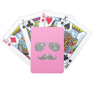 Funny Diamond Mustache With Glasses Card Deck