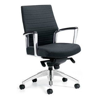 ACCORD Medium Back Pneumatic Tilter w/arms   Fabric in ONYX   Desk Chairs