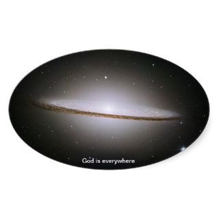 God is everywhere   Sombrero Galaxy sticker