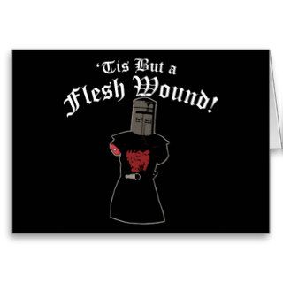 black knight tis but a flesh wound greeting card