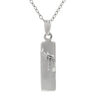 Sterling Silver Mezuzah with Chai Necklace Jewelry