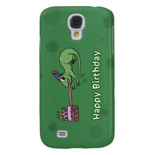 Happy Birthday Green Gecko Reptile Lizard Samsung Galaxy S4 Covers