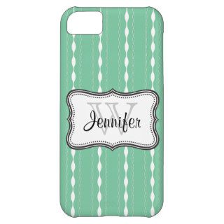 Mint Green & White Trendy chevron pattern iPhone 5 Case For iPhone 5C