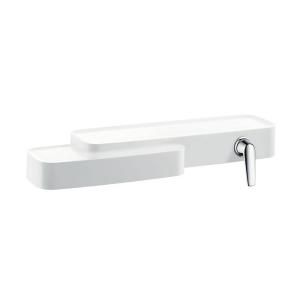 Hansgrohe Bouroullec Wall Mount 1 Handle Bathroom Faucet in Chrome with Shelf 19132401