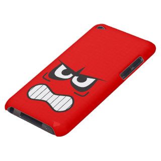 Angry Smiley Face Red Funny iPod Touch Case