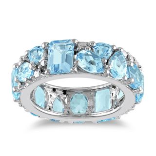 Miadora Sterling Silver Blue Topaz Fashion Ring Miadora Gemstone Rings