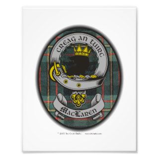 MacLaren Old Badge & Tartan Photo Print