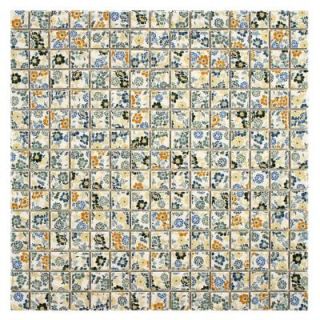 Merola Tile Spring Flower 12 in. x 12 in. x 5mm Porcelain Floor and Wall Mosaic Tile WTCSPRFL