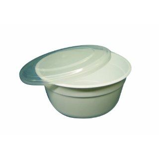 Choice Pac 3D 1429 Polypropylene Bowl with Smiley Face and Semi Clear Lid, White, Medium, 24 Ounce (Case of 300)