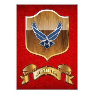 [100] U.S. Air Force (USAF) Logo Personalized Announcement