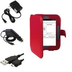 Leather Case/ Chargers/ Cable for Barnes & Noble Nook Simple Touch BasAcc Tablet PC Accessories